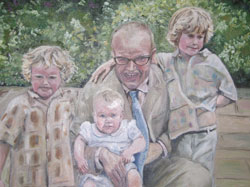 David Grindley and his children